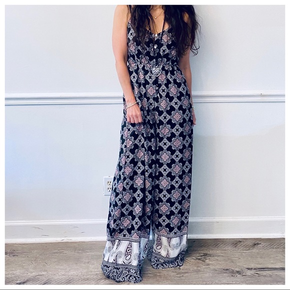 ShopEvelynne Pants - #03 GORGEOUS PRINT WIDE LEG TANK JUMPSUIT